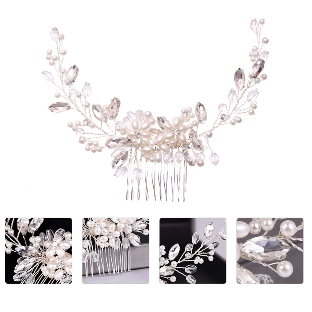 Flower Hairpin Combs Rhinestone Bridal Hairpin Hair Clips Wedding Headpiece