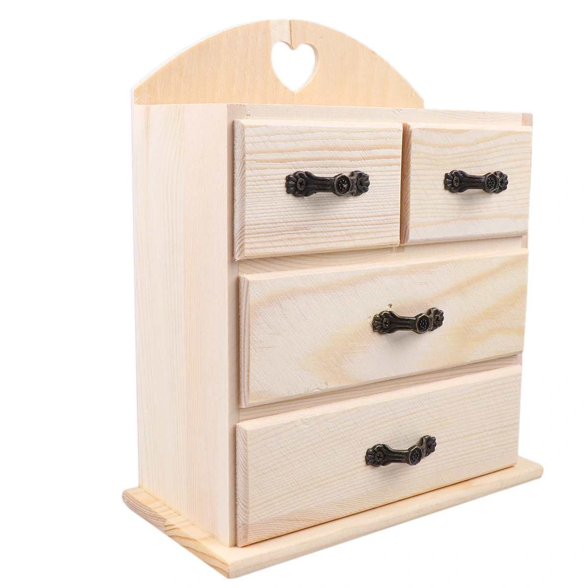 1pc Wooden Multifunctional Drawer Jewelry Box Handmade Jewelry Organizer Kids DIY Jewelry Box