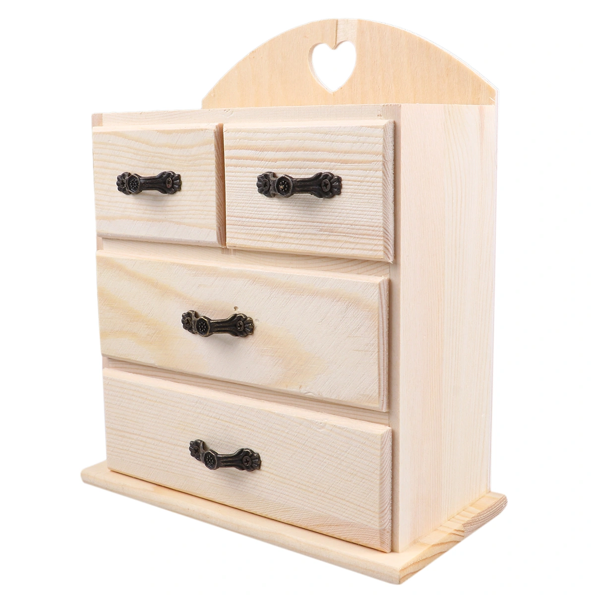 1pc Wooden Multifunctional Drawer Jewelry Box Handmade Jewelry Organizer Kids DIY Jewelry Box