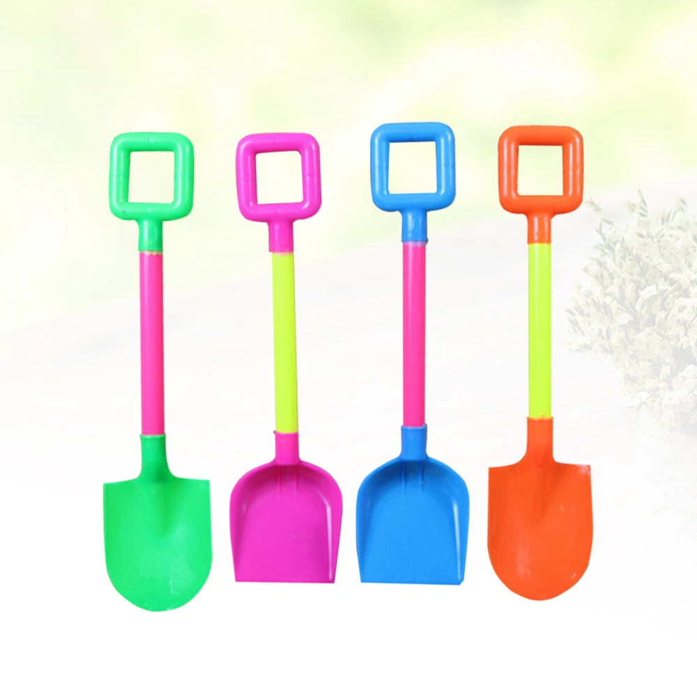 4pcs Mini Sand Shovels Beach Toys Sand Dredging with Plastic Spade Playing Toys for Children