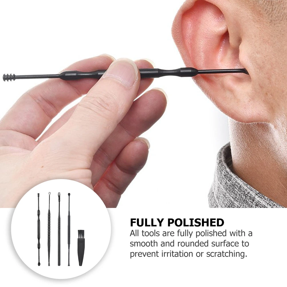 1 Set Ear Scoop Ear Scoop Cleaner Double Head Rotating Ear Scoop Ear Cleaner