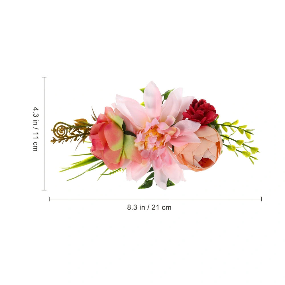 1pc Lifelike Artificial Flower Garland Pet Headwear Garland Beach Flower Wreath Cat Dog Decoration