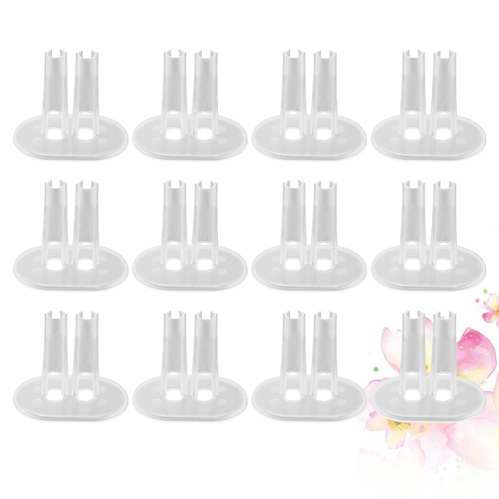 1 Set 12Pcs Toy Stand feet Fittting Holder Transparent Holder Plastic Holder for Doll (Feet Clip 18-30CM)