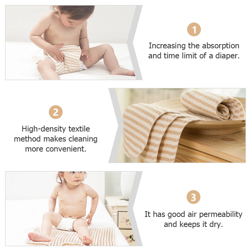 4pcs Infant Booster Pad Infant Cloth Diapers Reusable Burp Cloths Diapers Cloth