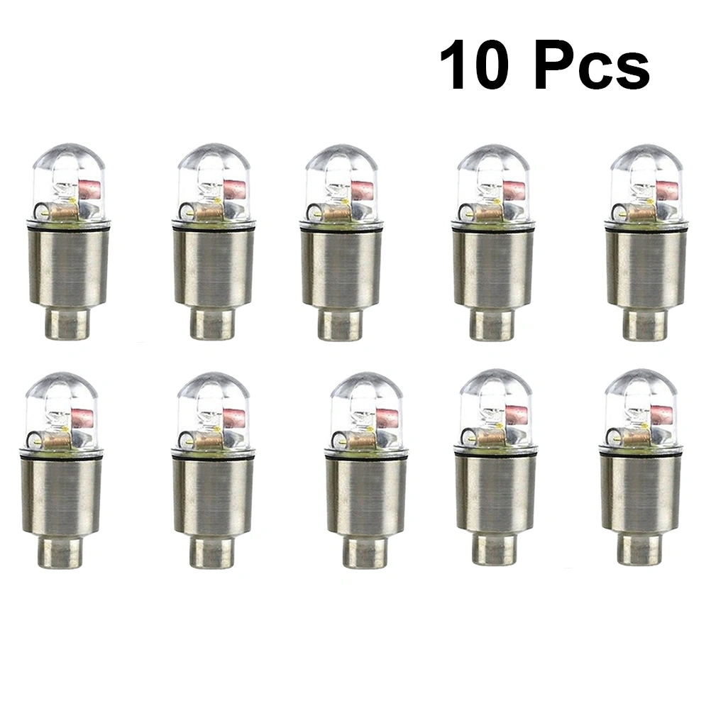 10pcs Practical Bike Colorful LED Wheel Lights Bike Wheel Tyre Luminous Cycling Car Caps