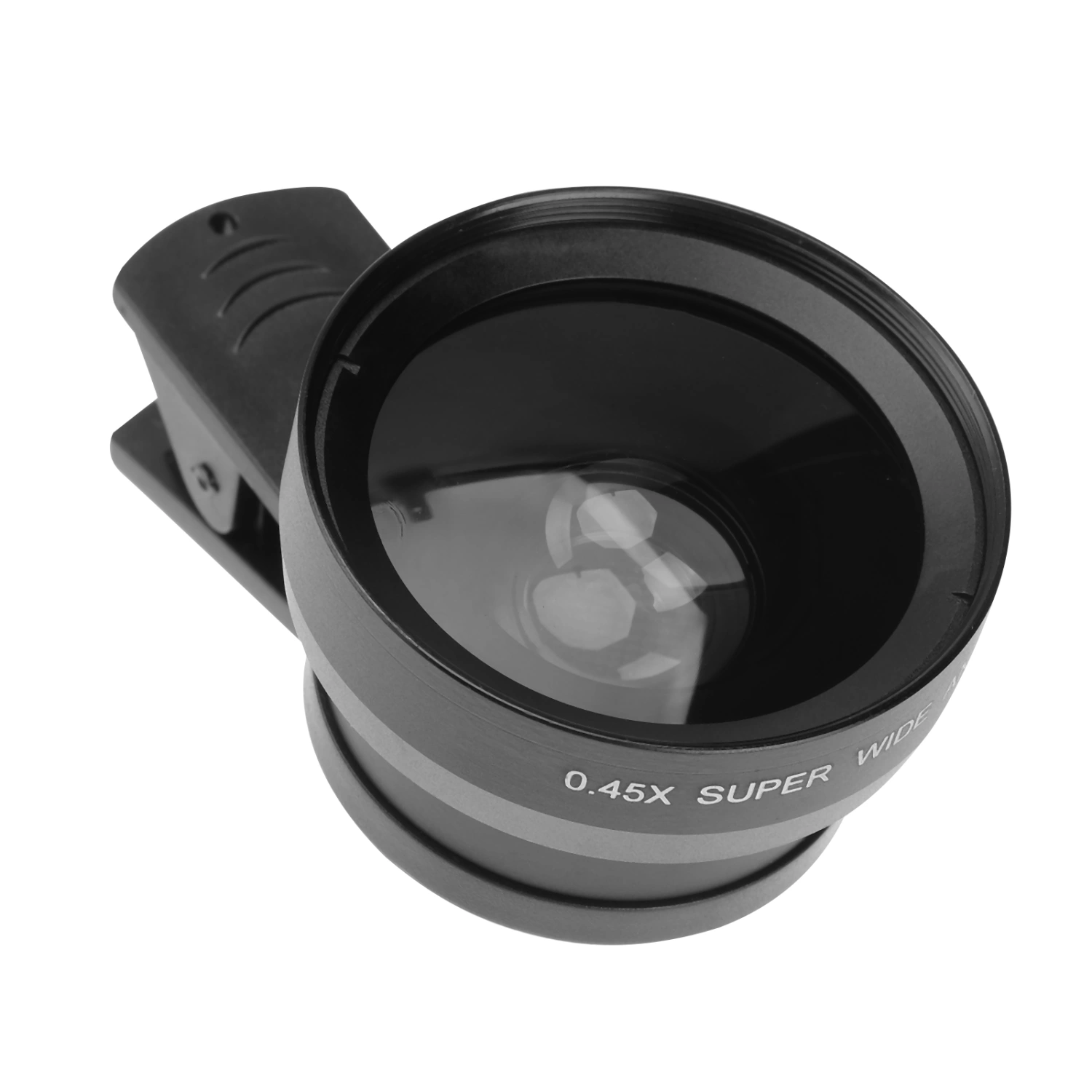 2 in 1 Phone Camera Lens Wide Angle Macro Lens Outer Mobile Phone Lens for Smartphone (Black)