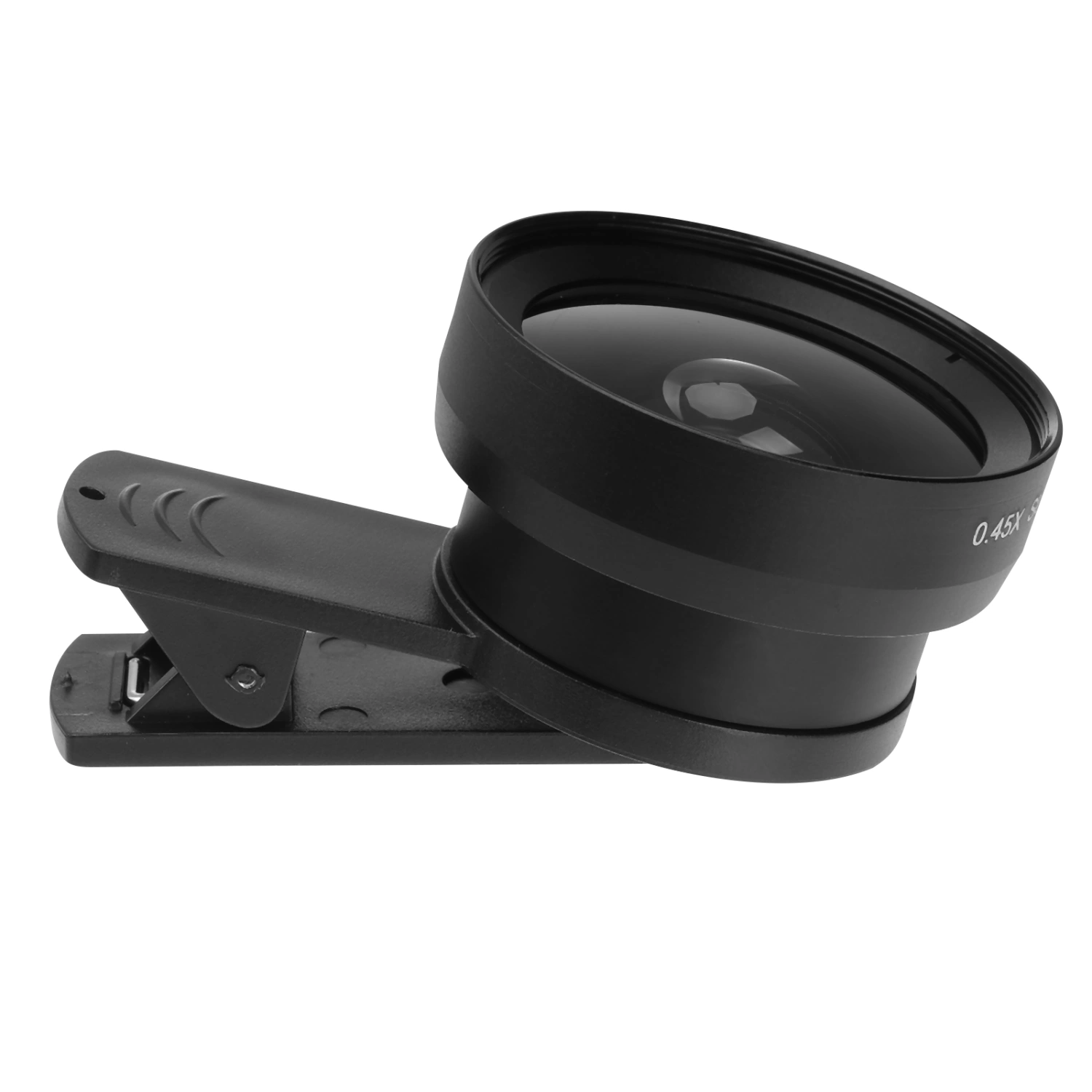 2 in 1 Phone Camera Lens Wide Angle Macro Lens Outer Mobile Phone Lens for Smartphone (Black)