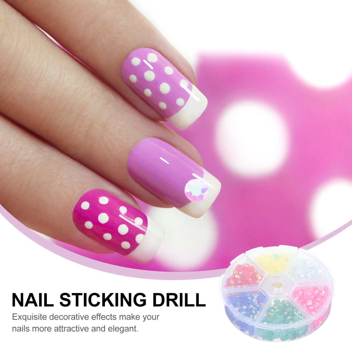 1 Box Manicure DIY Resin Diamond Decors Girl Manicure DIY Decor Accessories