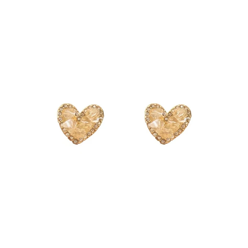 1 Pair Women Ear Studs Heart Earrings Teen Girls Ear Jewelries Cute Stud Earrings for Birthday Wedding
