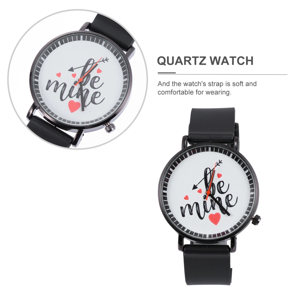 1pc Valentine's Day Theme Watch Quartz Watch Casual Wrist Watch Gift for Lover