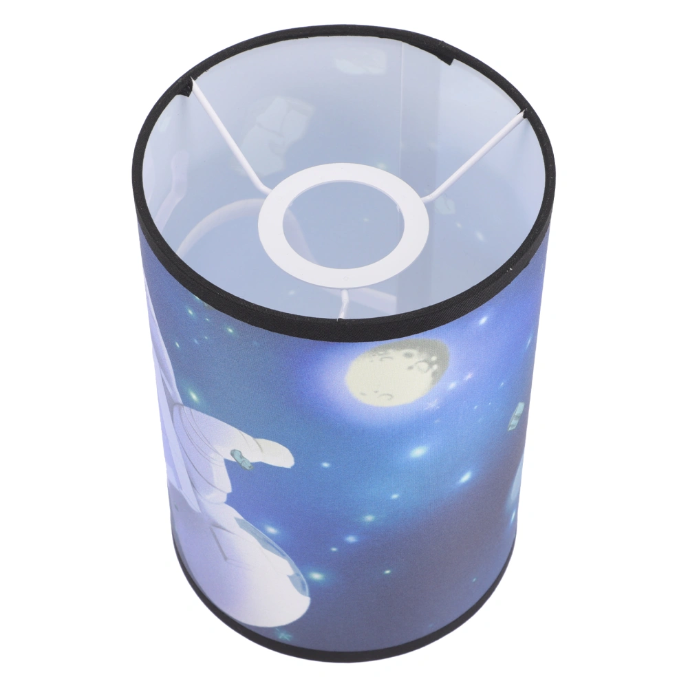 Cartoon Space Fabric Lampshade Decorative Table Lamp Shade for Kids Bedroom