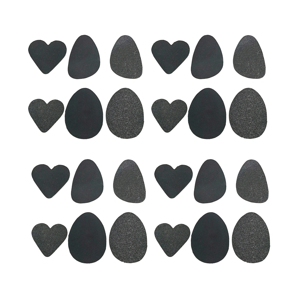 12 Pairs of High Heel Shoes Sole Sticker Anti-Slip Shoe Pads Rubber Silent Stickers Shoe Sole Patch Black