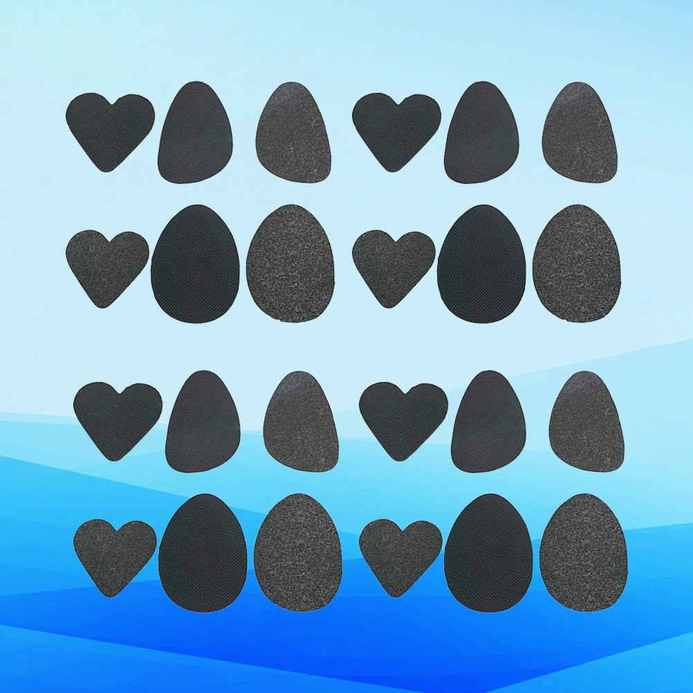 12 Pairs of High Heel Shoes Sole Sticker Anti-Slip Shoe Pads Rubber Silent Stickers Shoe Sole Patch Black