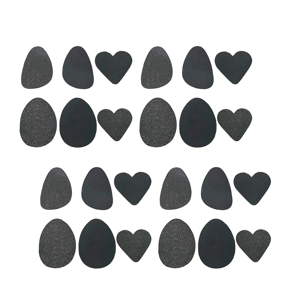 12 Pairs of High Heel Shoes Sole Sticker Anti-Slip Shoe Pads Rubber Silent Stickers Shoe Sole Patch Black
