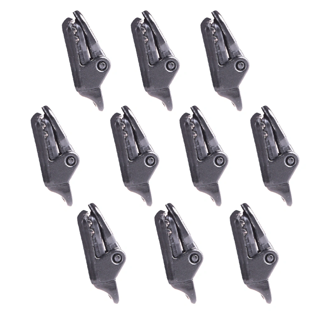 10 PCs Clamp Tarp Clips Awning Clamps Crocodile Shape Tent Snaps Camping Clamp Clips Tent Tighten Clips for Outdoors (Black)