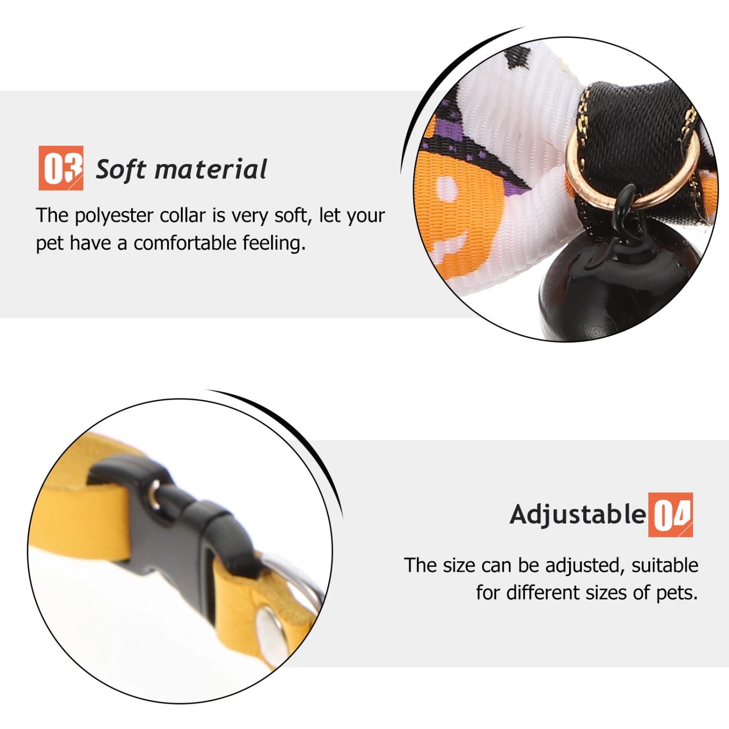 1pc Halloween Cat Collar Adjustable Neck Collar Pet Plaid Collar Puppy Collar