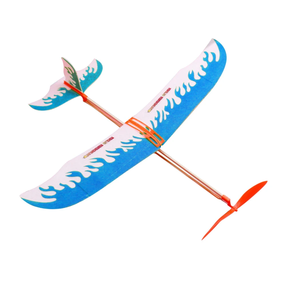 3PCS DIY Plastic Gliders Rubber Band Aircrafts Simulation Aerodynamic Airplane Handmade Flying Toys for Children Random Color