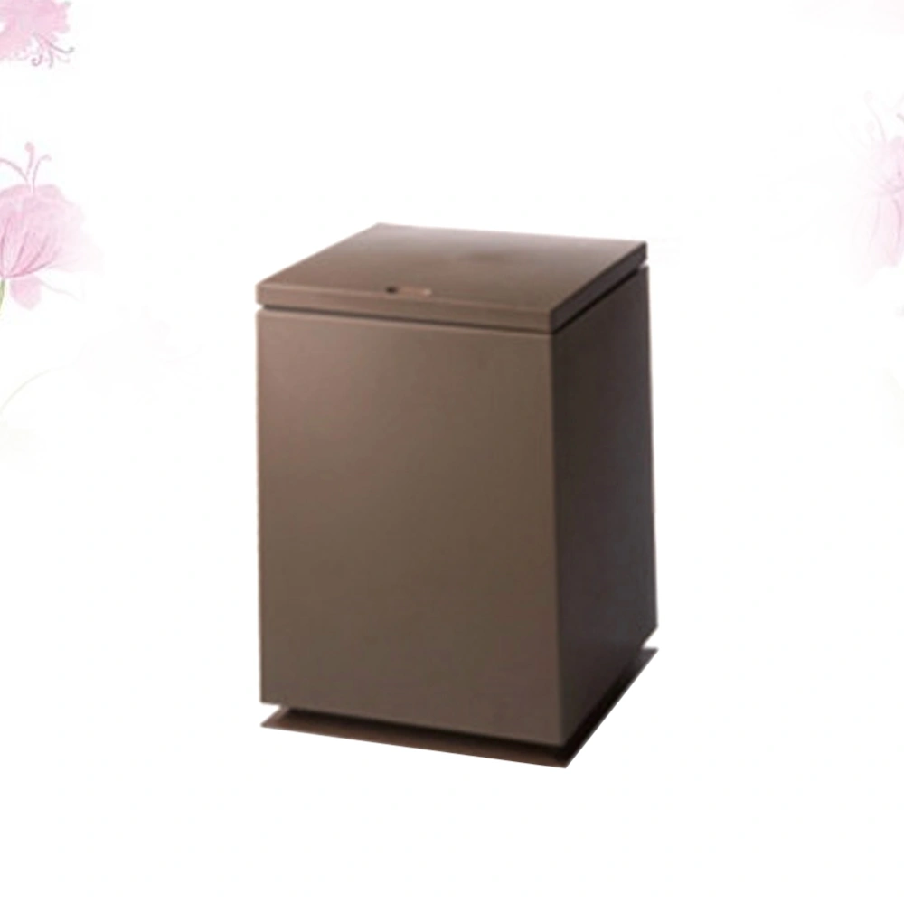 Push Type Waste Bin Home Office Bathroom Trash Can Garbage Box Table Dustbin Sundries Bins (Coffee)