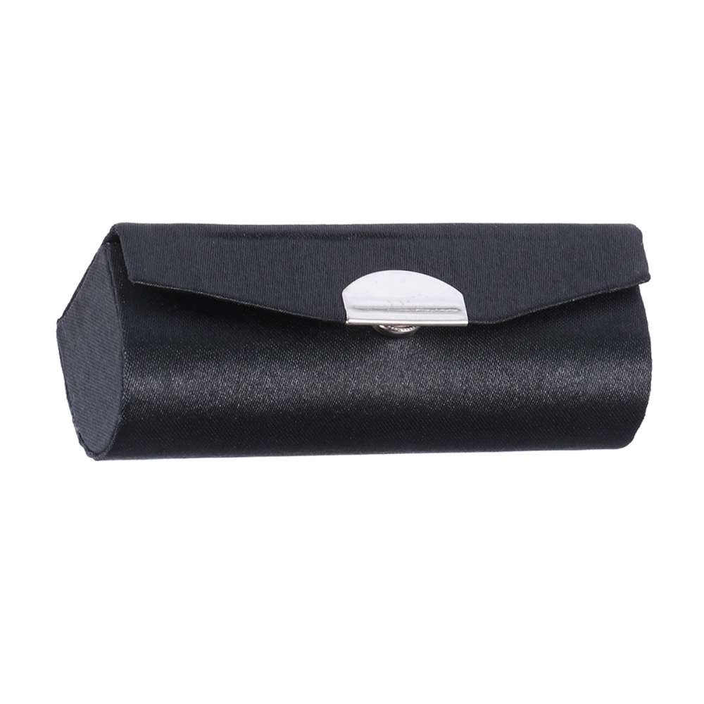 Lipstick Case Holder Organizer Bag Lipstick Holder Durable Cosmetic Storage Case With Mirror (Smooth Surface Black)