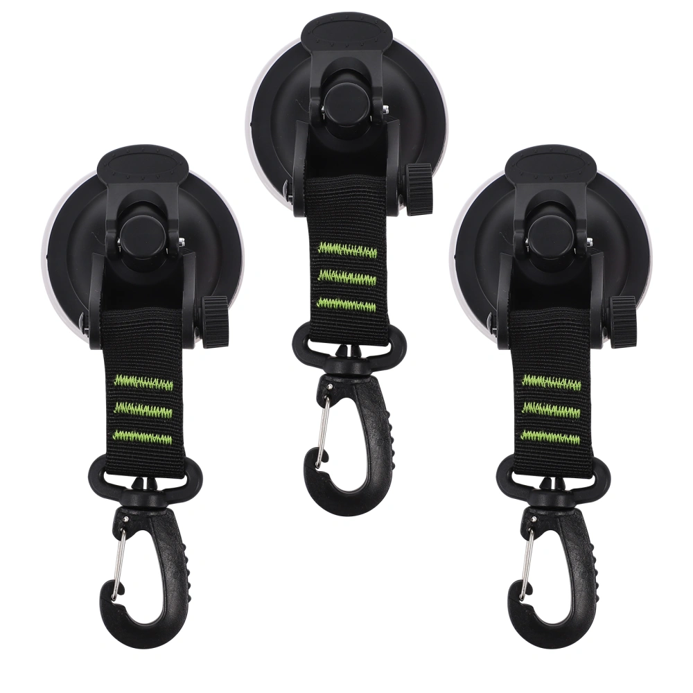 3 Pcs Suction Cup Anchors with Securing Hook Tie Down Suction Cup Securing Hook