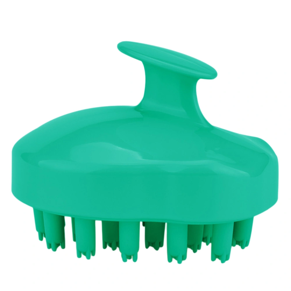 Silicone Massage Brush Head Scalp Massager Scrubber Hair Dandruff Scrubber Head Cleaning Brush for Home Bathroom (Green)