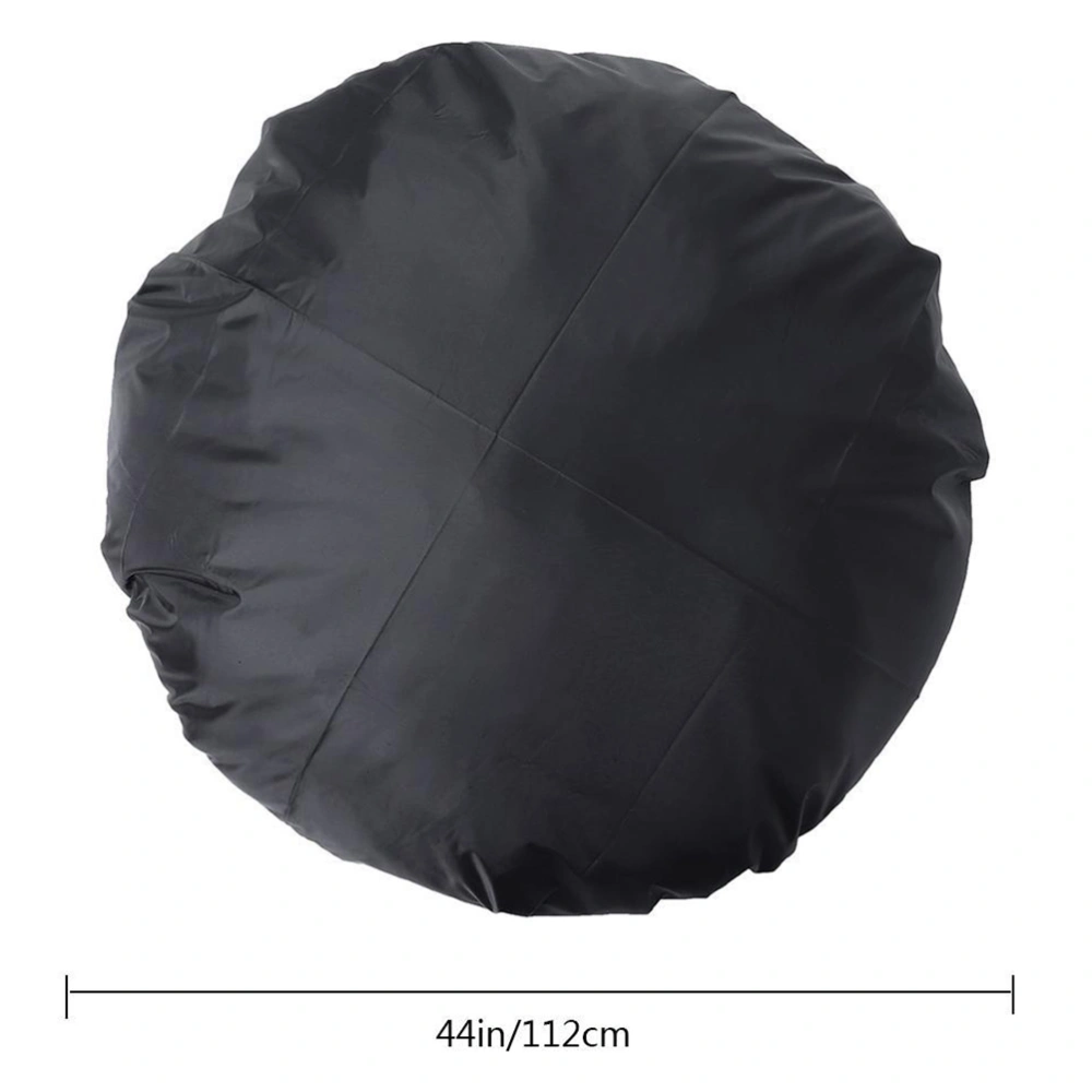 112cm Barbecue Oven Cover Dustproof BBQ Cover Waterproof BBQ Grill Protective Cover Black