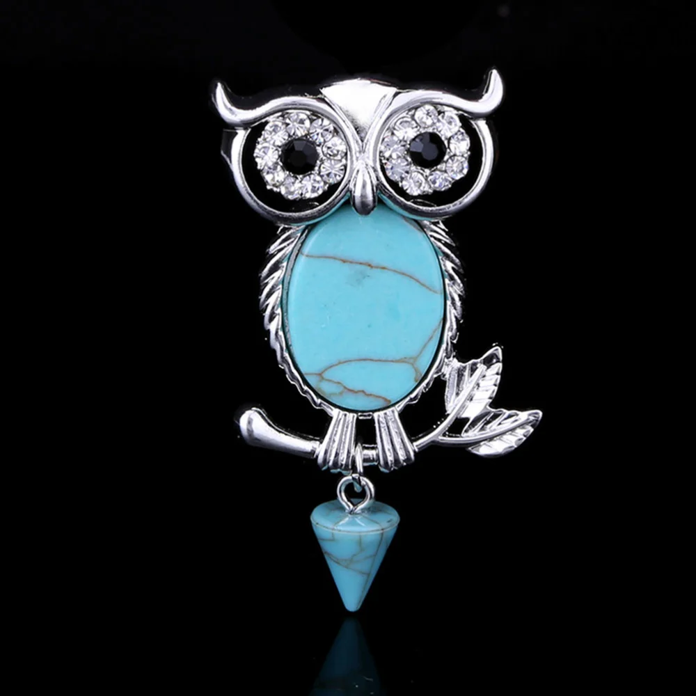 Vintage Owl Brooch Creative Alloy Clips Women Dress Clothes Decorative Brooch Dress Accessory