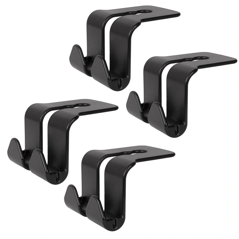 4pcs Vehicle Multi-functional Hanging Hook Plastic Car Seat Headrest Hooks