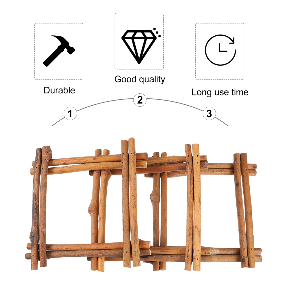 3pcs Decorative Wreath Rattan Frame DIY Garland Square Rattan Frame DIY Garland Prop