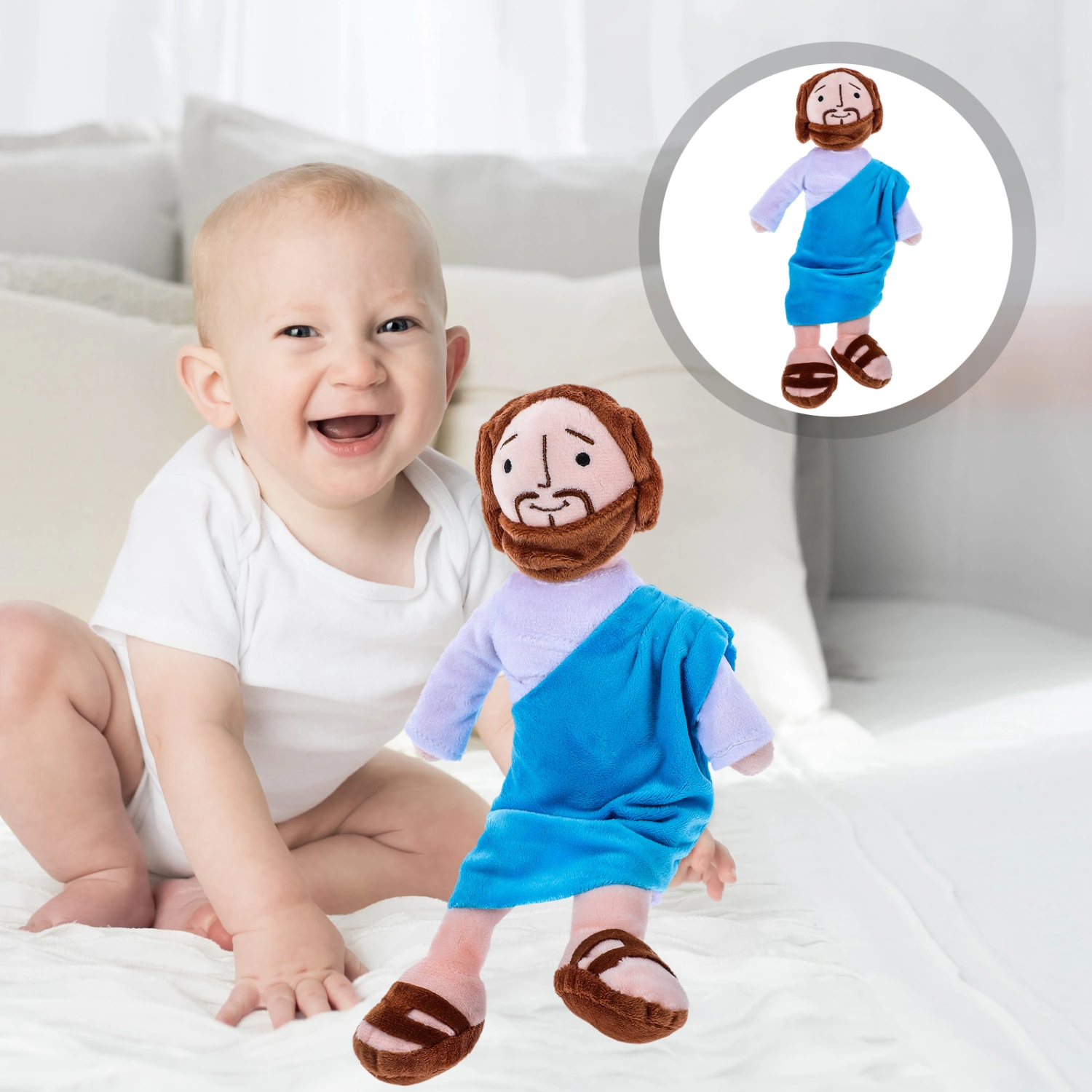 Religious Stuffed Figure Jesus Stuffed Pillow Comfortable Hug Toy Children Supply