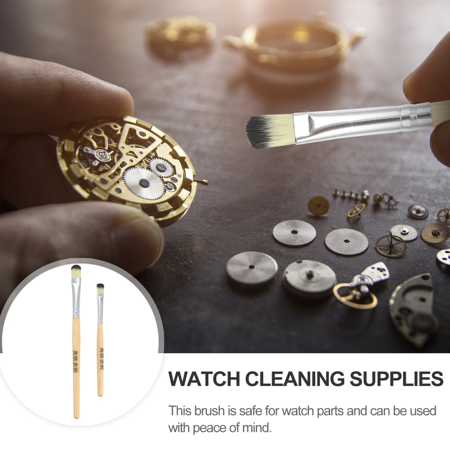 2Pcs Useful Watch Cleaning Brushes Cleaning Tools Watch Part Repair Tools