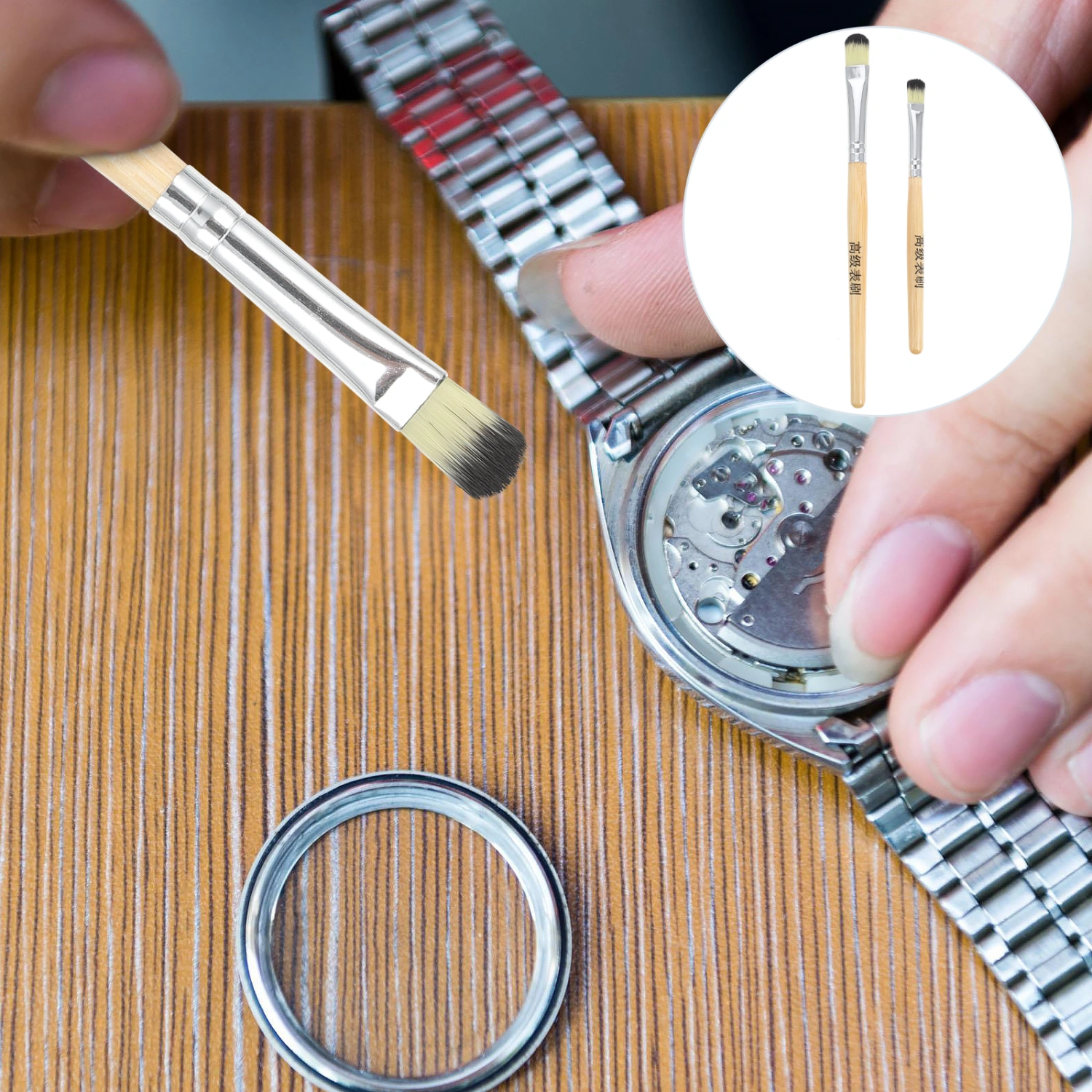 2Pcs Useful Watch Cleaning Brushes Cleaning Tools Watch Part Repair Tools