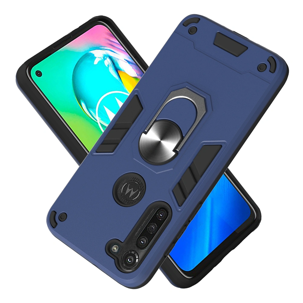 Rugged Phone Case with Ring Stand Compatible with Motorola Moto G8 Power