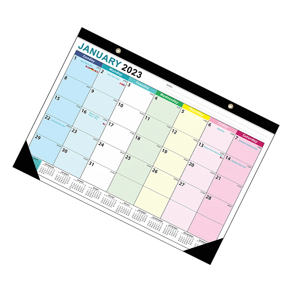 Creative Agenda Calendar for Home Hanging Planning English Calendar Wall Calendar