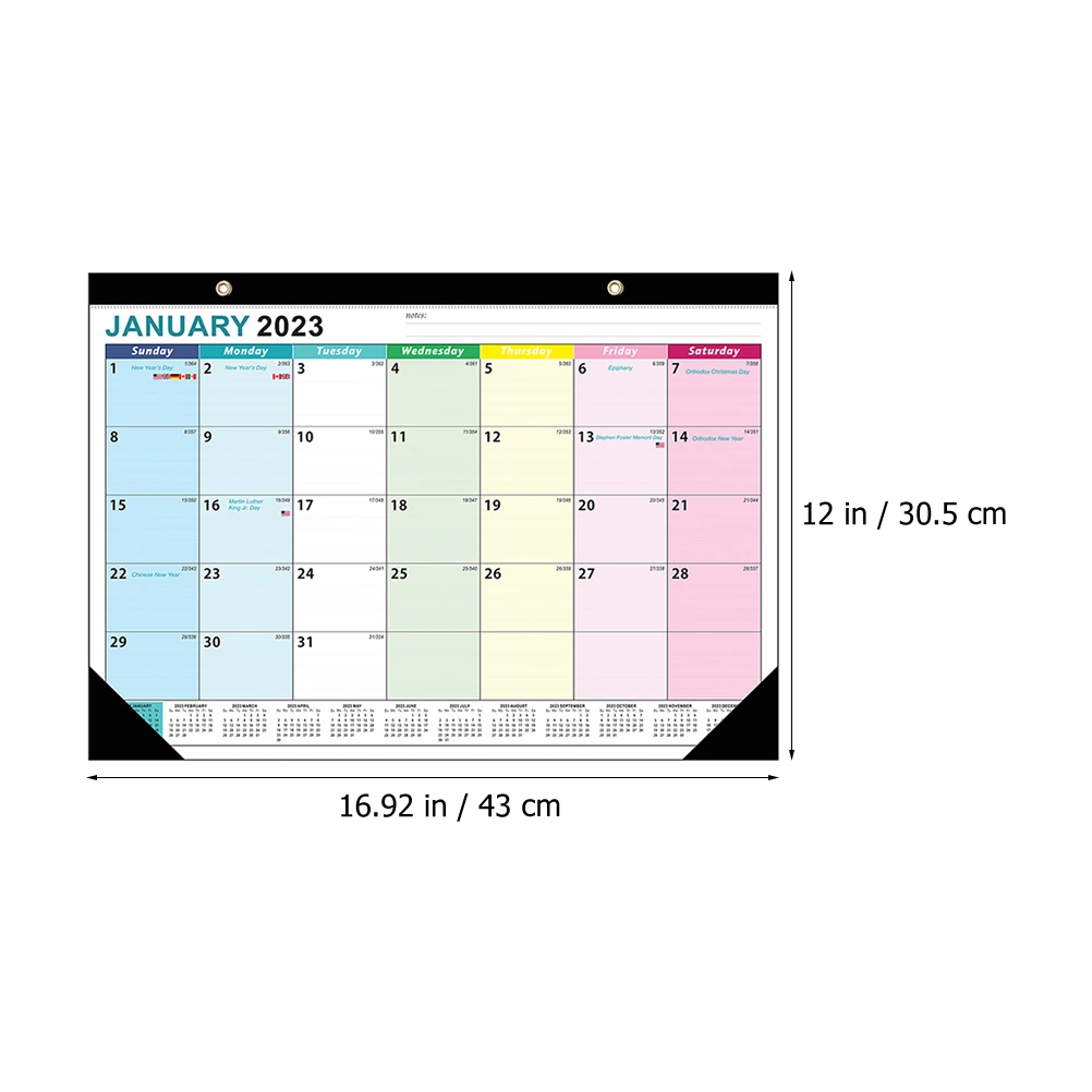Creative Agenda Calendar for Home Hanging Planning English Calendar Wall Calendar