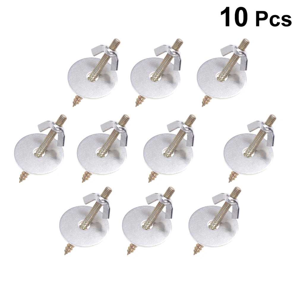 10pcs M5x50 Retaining Screw Fitting Screws with 10pcs Gasket for Bird Nesting Lock Anti-bite Ring House Cages Parrot Breeding Box