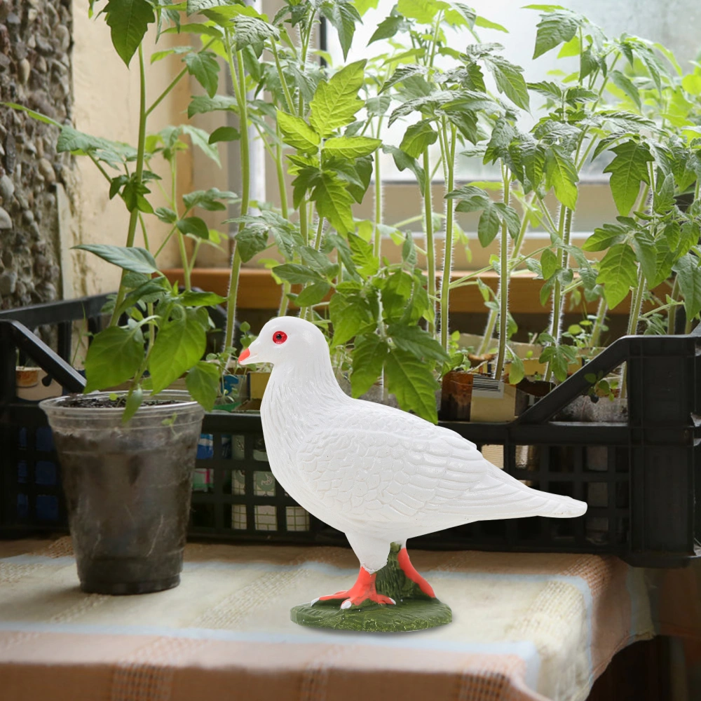 Simulated Dove Figurine Plastic Dove Craft Artificial Dove Ornament Garden Lifelike Dove Statue