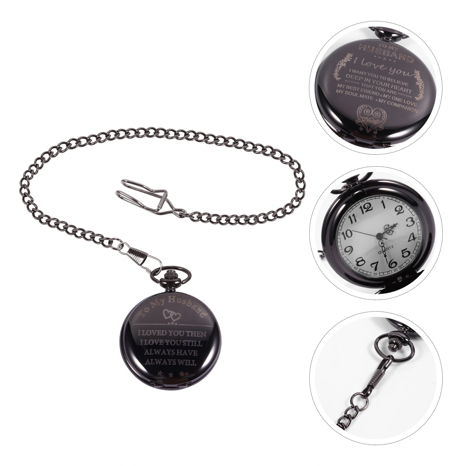 Alloy Fashion Pocket Watch with Chain Mechanical Quartz Pocket Watches