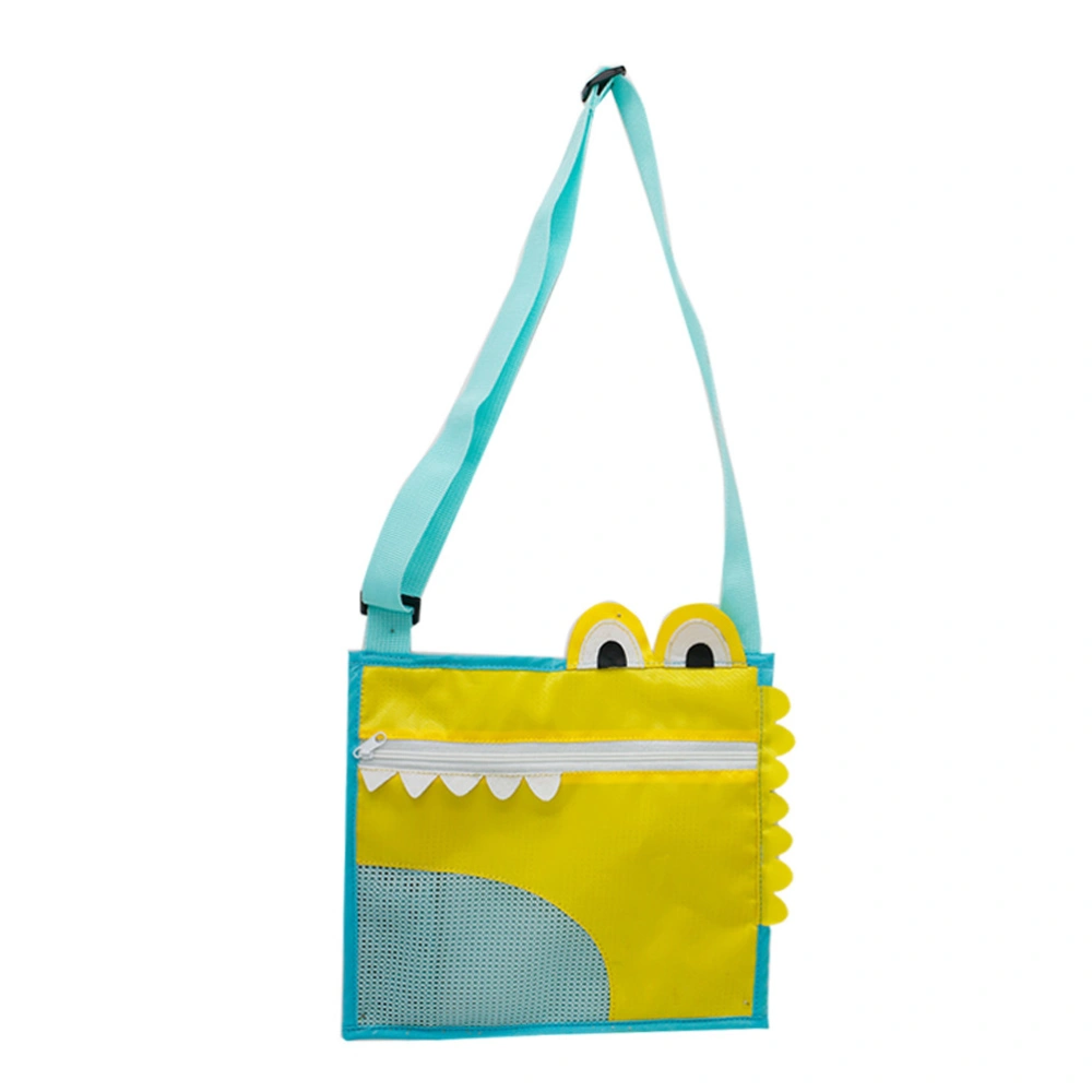 Multi-function Beach Bags Mesh Sand Bag Cartoon Crocodile Bag for Kids