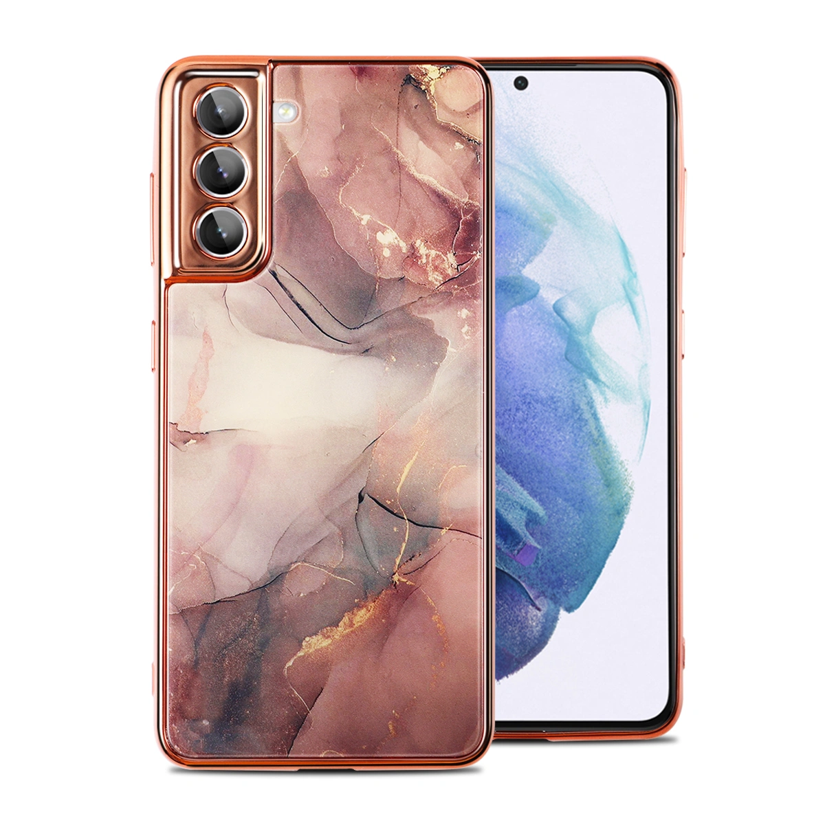 1Pc Marble Pattern Phone Shell Phone Cover Compatible for Galaxy S21