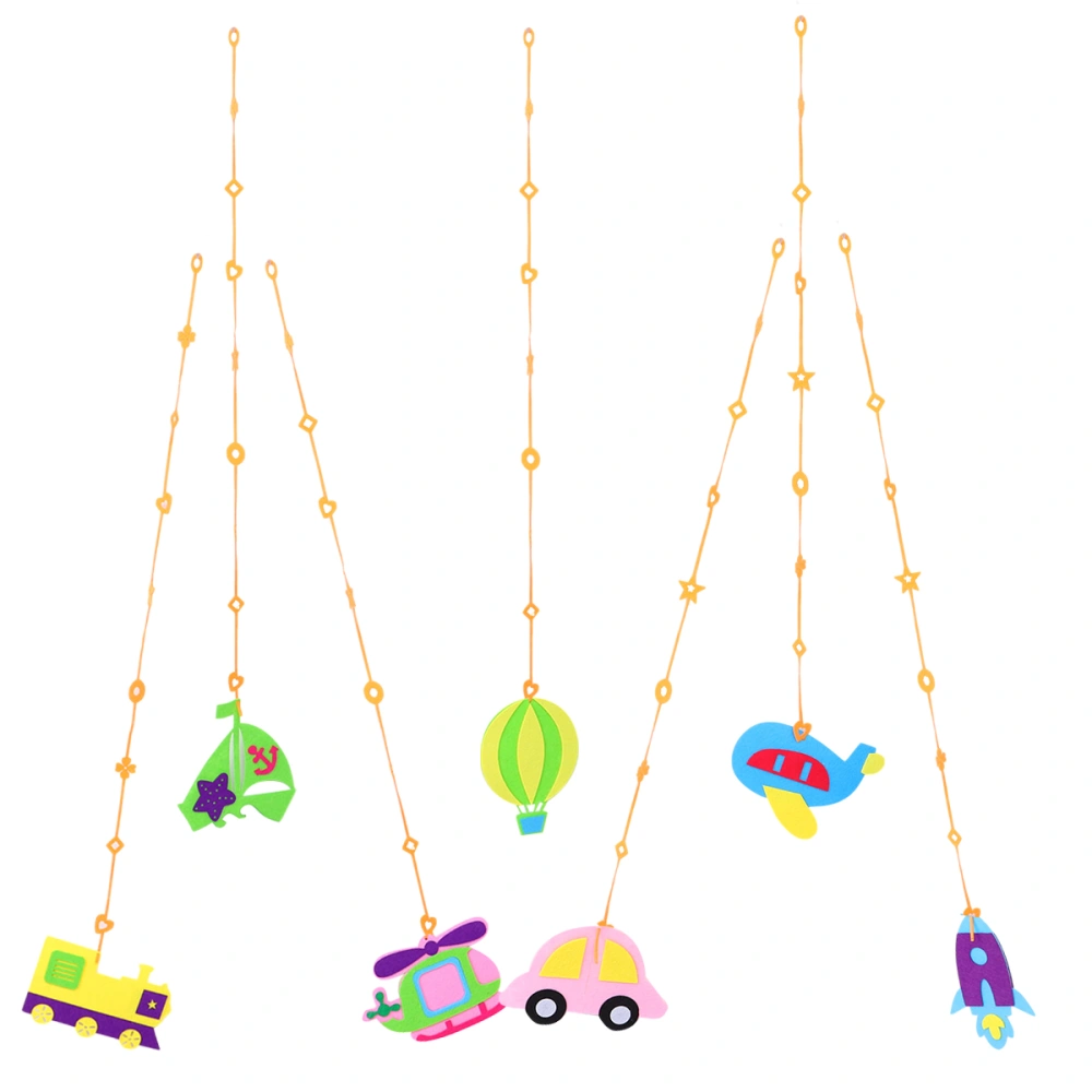 7pcs Kindergarten Ceiling Decor Vehicle Hanging Pendant Set (Assorted Color)