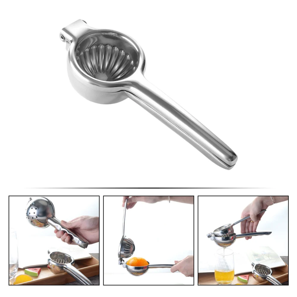 1pc Manual Lemon Squeezer Stainless Steel Fruit Juicer Handheld Lemon Juicer