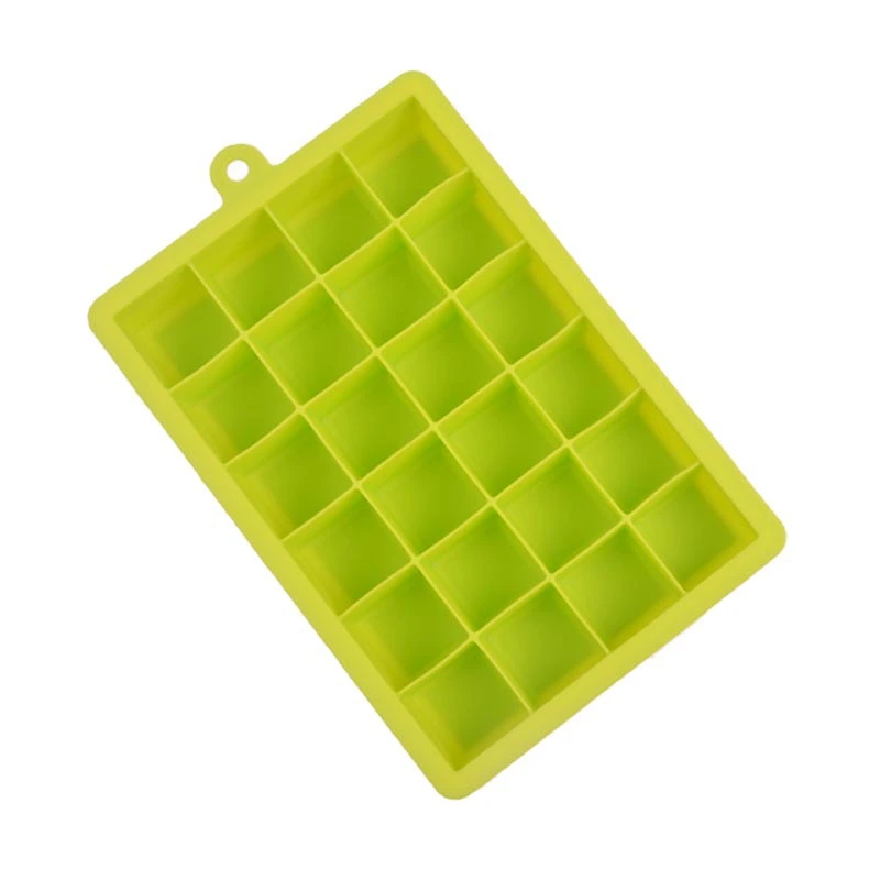 24 Cavity Square Shaped Silicone DIY Chocolate Candy Cupcake Jelly Baking Mould Mold Ice Cube Tray (Grass Green)