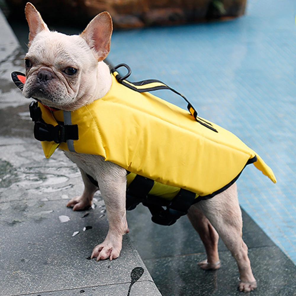 Pet Dog Life Dog Swimming Life Pet Clothes Life Vest Dog Swimwear Swimming Suit - Size XL (Yellow)