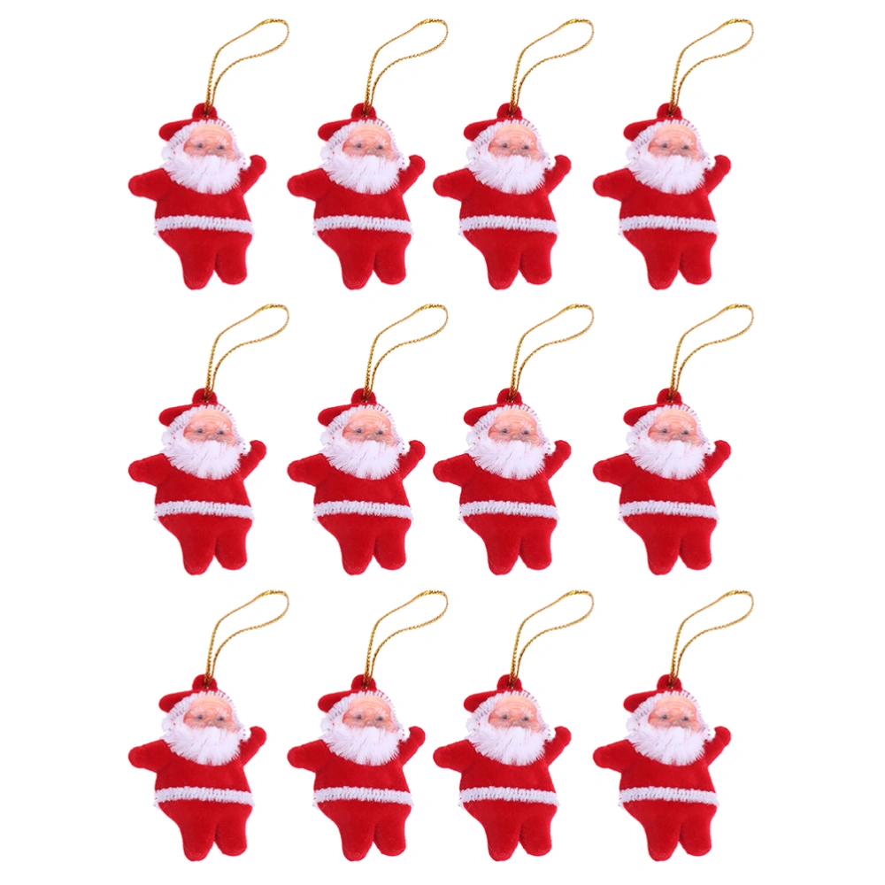 24pcs Christmas Pendant Christmas Tree Ornaments Mini Santa Clause Pendants