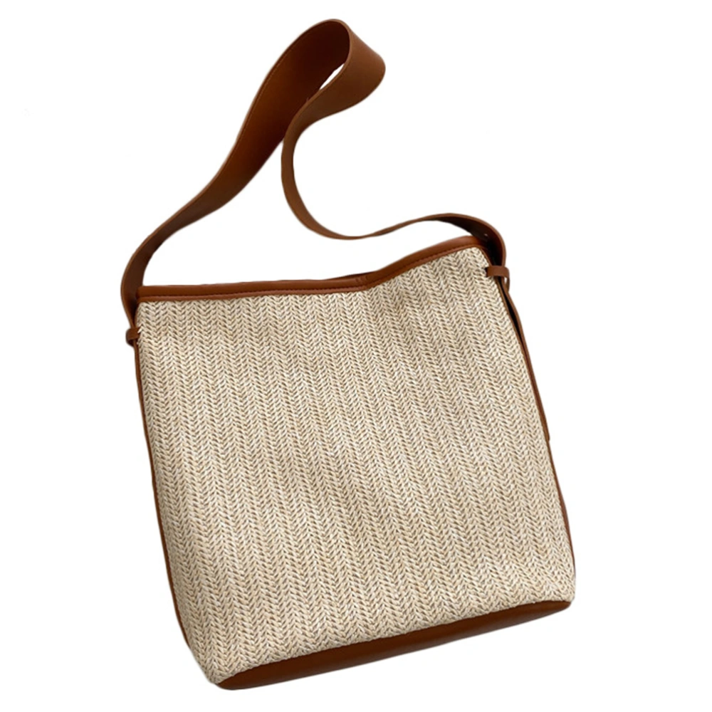 Fashionable Straw Woven Bag Large-capacity Woven Shoulder Bag for Storage