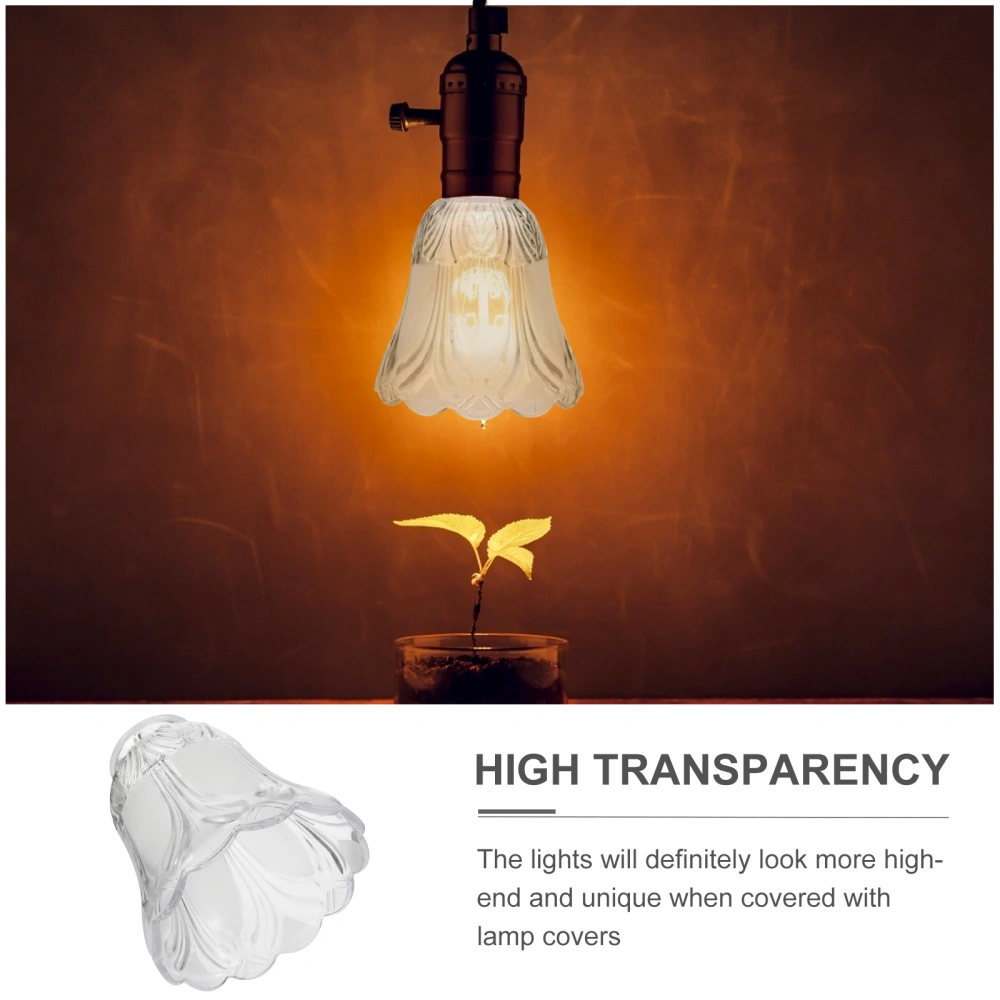 2 Pcs Simple Lamp Decorations Household Glass Light Covers (Transparent)