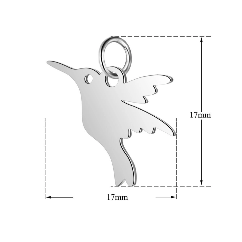 15pcs Hummingbird Charms Steel Pendant Charms DIY Making Jewelry Accessories