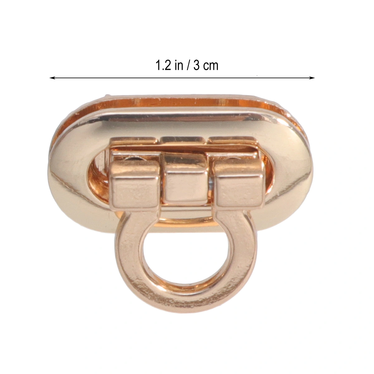 2pcs Practical Locks Metal Locks Purses Closure Lock Bags Accessory (Light Golden, Silver)