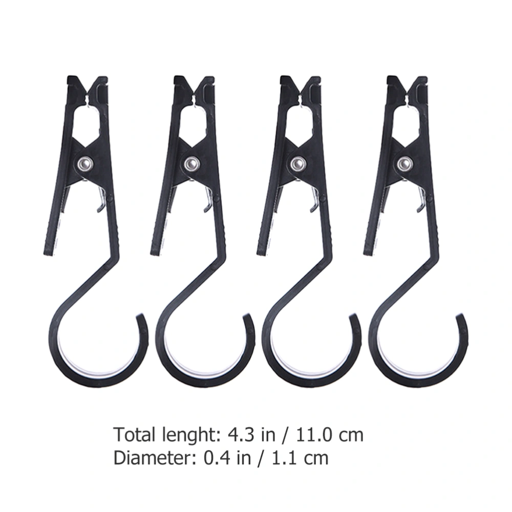 4Pcs Carabiners Clips Tent Canopy Clips Outdoor Wind Rope Clamps Awning Portable Clips